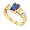Anel Formatura Retangular 5x7mm Engenharia Elétrica Ouro 18k