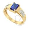 Anel Formatura Retangular 5x7mm Engenharia Elétrica Ouro 18k