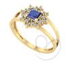 Anel Formatura Flor Quadrado Pedagogia Ouro 18k