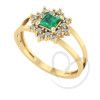 Anel Formatura Flor Quadrado Enfermagem Ouro 18k