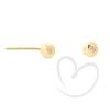 Brinco Bola 5mm Diamantada Ouro 18k