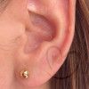 Brinco Bola 5mm Diamantada Ouro 18k