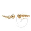Brinco Ear Cuff Cinco Bolas Diamantadas Ouro 18k