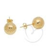 Brinco Bola Diamantada 12mm Ouro 18k