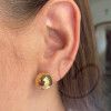 Brinco Bola Diamantada 12mm Ouro 18k