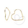 Brinco Argola Coração 2.4cm x 2.4cm Ouro 18k