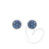 Brinco Baby Redondo Azul Ouro 18k