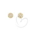 Brinco Baby Redondo Branco Ouro 18k