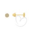 Brinco Baby Redondo Branco Ouro 18k