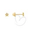 Brinco Baby Estrela Branco Ouro 18k