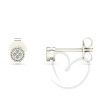 Brinco Chuveiro Redondo com Diamante Ouro Branco 18k