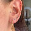 Brinco Argola com Pingente São Bento Ouro 18k