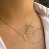 Pingente Coração Pequeno Fosco com Detalhes Diamantado Ouro 18k