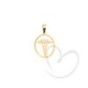 Pingente Medicina Vazado Ouro 18k