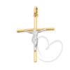 Pingente Cruz com Cristo 17mm x 25mm Ouro 18k