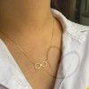 Gargantilha Infinito com Dois nomes Personalizados Ouro 18k