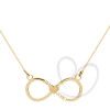 Gargantilha Infinito com Dois nomes Personalizados Ouro 18k