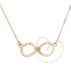 Gargantilha Infinito com Dois nomes Personalizados Ouro 18k