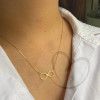Gargantilha Infinito com Dois nomes Personalizados Ouro 18k