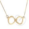 Gargantilha Infinito com Dois nomes Personalizados Ouro 18k
