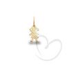 Pingente Menina Diamantada Mini Ouro 18k