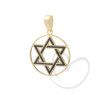 Pingente Estrela de Davi com Resina Ouro 18k