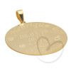 Pingente Nascimento Personalizado 25mm Ouro 18k