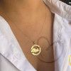 Pingente Menino Nascimento Frase Personalizada Ouro 18k