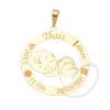 Pingente Menina Nascimento Personalizado Ouro 18k