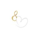 Pingente Letra C Pequena Ouro 18k