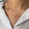 Pingente Letra C Pequena Ouro 18k