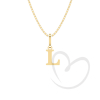 Pingente Letra L Pequena Ouro 18k