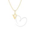 Pingente Letra V Pequena Ouro 18k