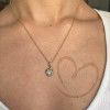 Pingente Coração Tricolor Diamantado Ouro 18k