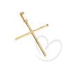 Pingente Cruz 21mm x 28mm Diamantada Ouro 18k