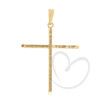 Pingente Cruz 21mm x 28mm Diamantada Ouro 18k