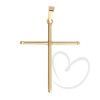 Pingente Cruz 21mm x 28mm Diamantada Ouro 18k