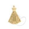 Pingente Nossa Senhora Aparecida 10mm x 6mm Ouro 18k