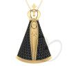 Pingente Nossa Senhora Aparecida Grande Ouro 18k