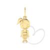 Pingente Liso Menina Ouro 18k