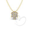 Pingente Chuveiro Sextavado com Veneziana 45cm Ouro 18k