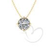 Pingente Ponto de Luz 5.5mm Zircônia Ouro 18k