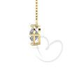 Pingente Ponto de Luz 5.5mm Zircônia Ouro 18k