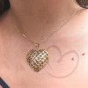 Pingente Coração Vazado Ouro 18k