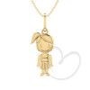 Pingente Liso Menina Ouro 18k