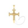 Pingente Cruz Prego Oco Ouro 18k