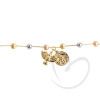 Gargantilha Desatadora de Nós Tricolor 5mm Ouro 18k