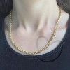Corrente Malha Bailarina Grossa 45cm Ouro 18k