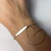 Pulseira Plaquinha Infantil Bailarina Ouro 18k