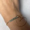 Pulseira Plaquinha Infantil Bailarina Ouro 18k